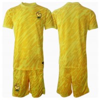 Camiseta Francia Portero Primera Equipación Replica Eurocopa 2024 para niños mangas cortas (+ Pantalones cortos)